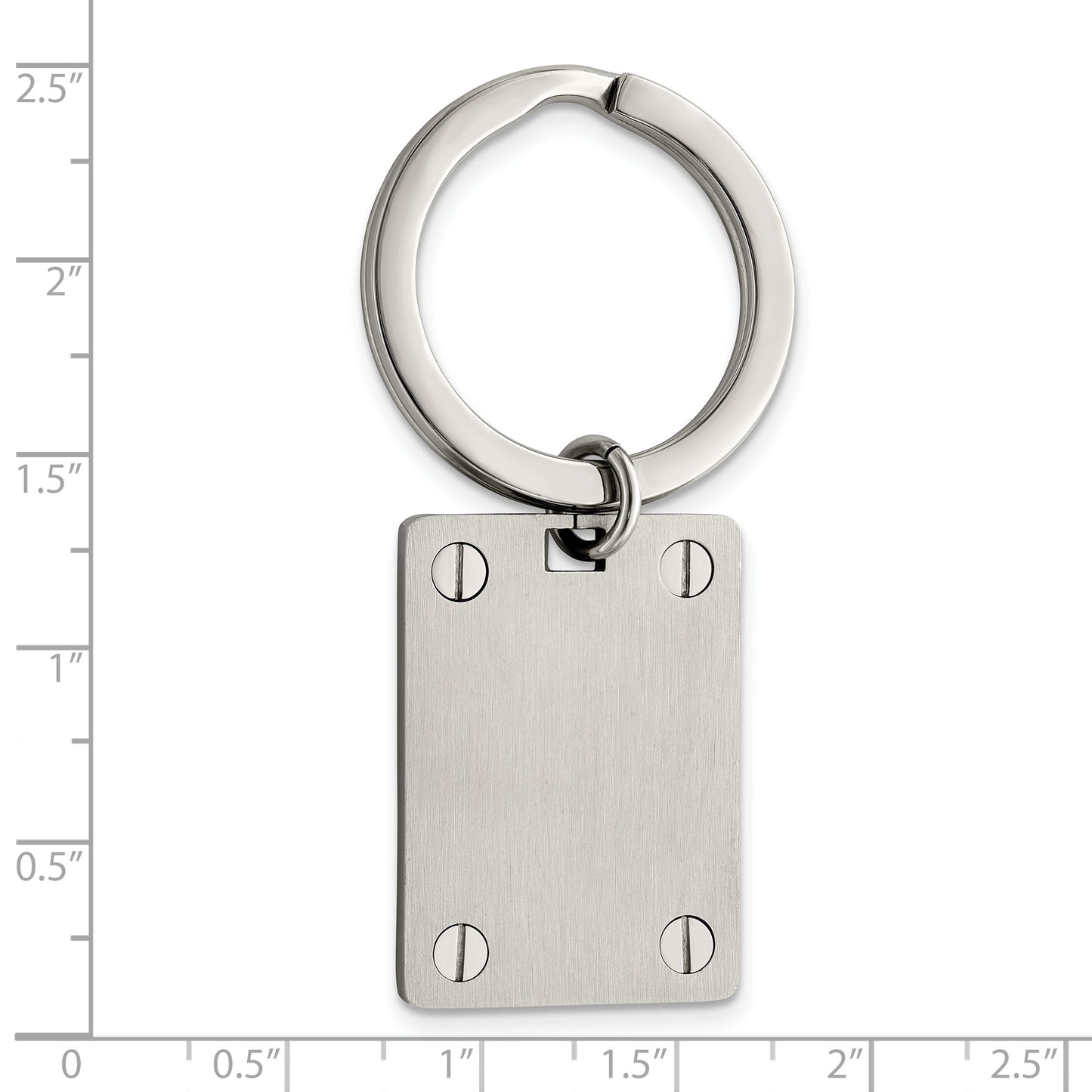 Chisel Stainless Steel Brushed and Polished Key Ring