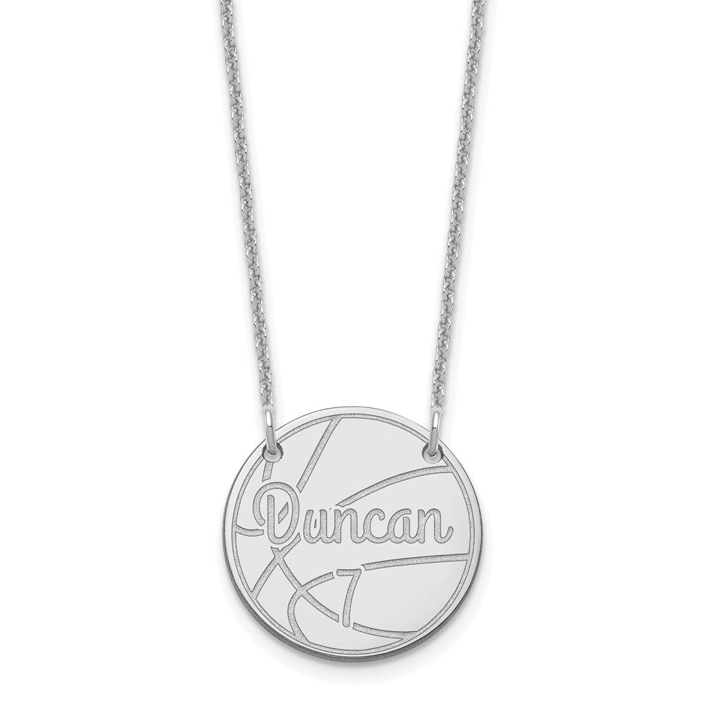 10K White Gold Small Customized Circle Necklace