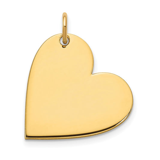 Sterling Silver Gold plated Blank Heart Charm