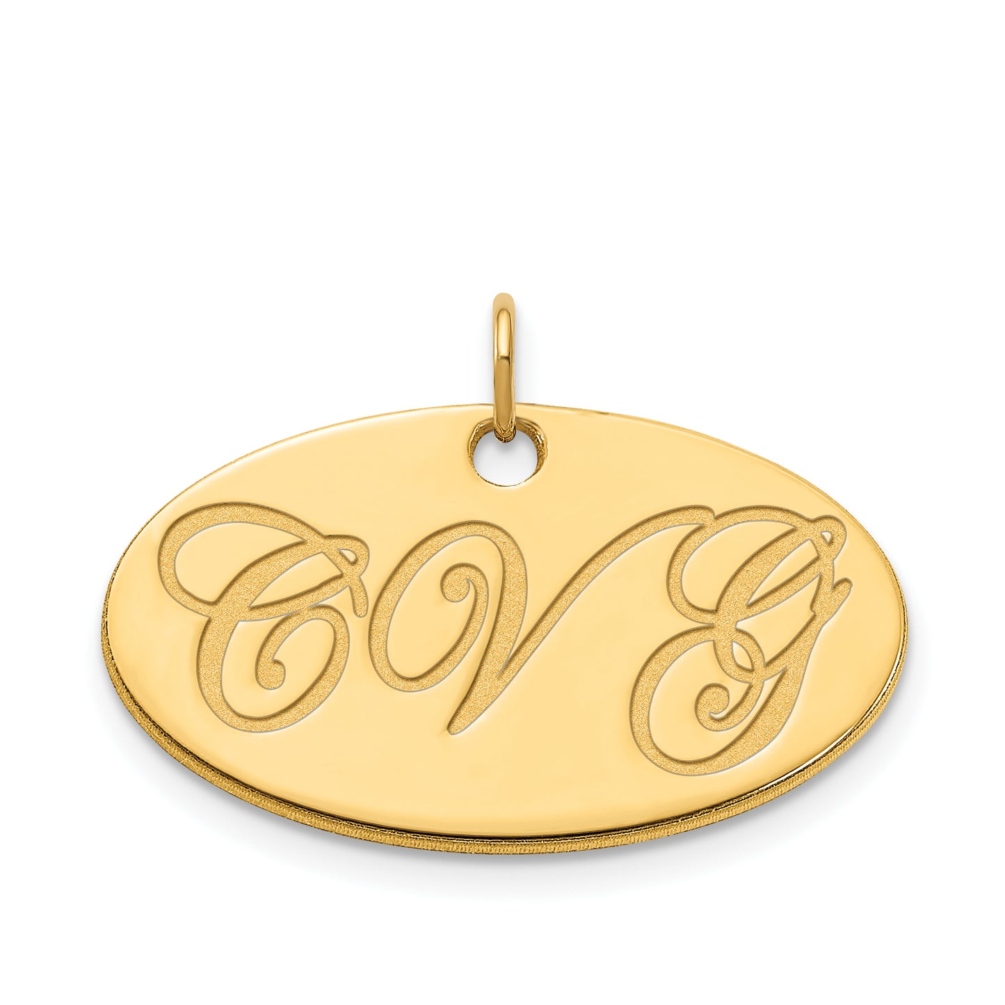 10K Yellow Gold Polished Oval Name Plate