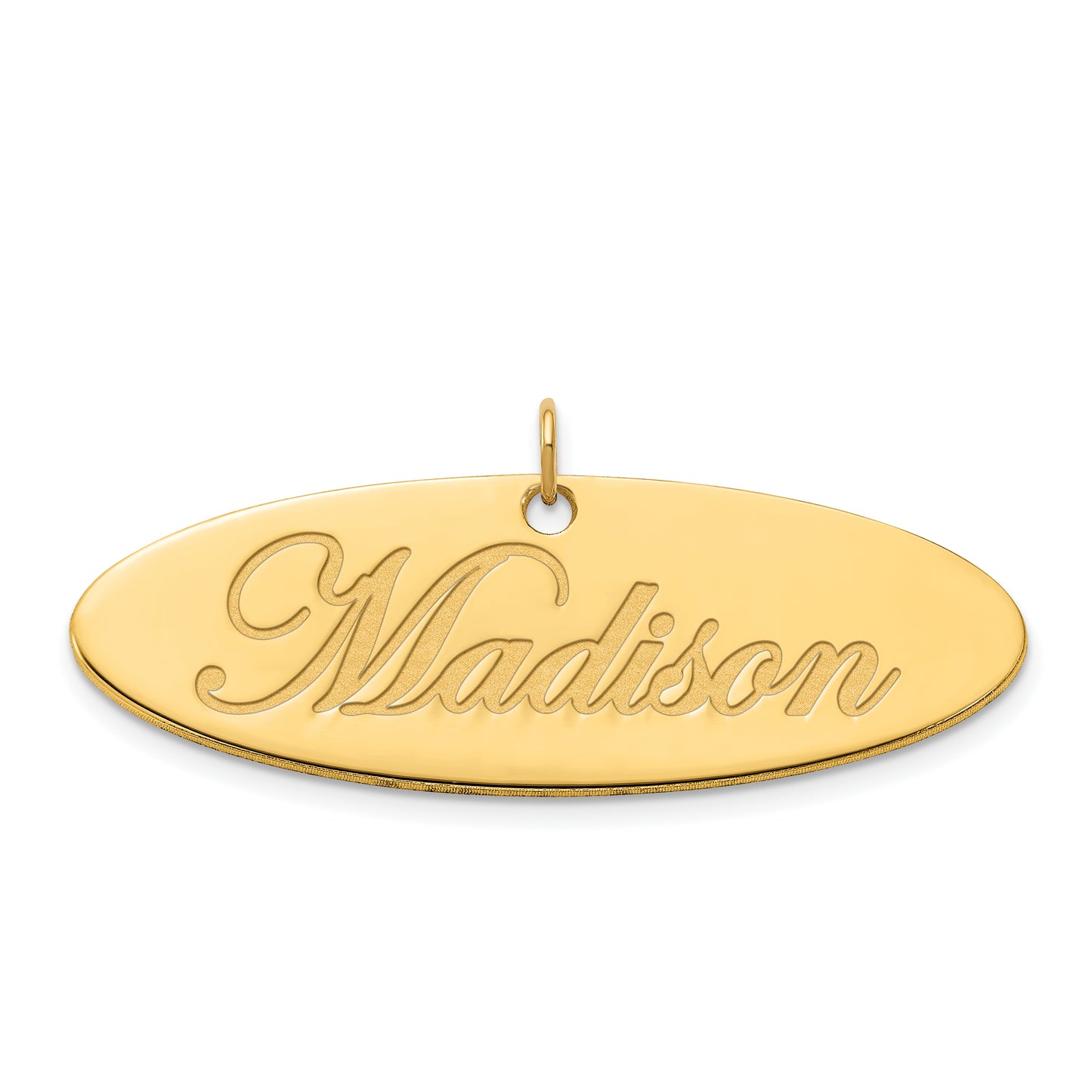 10K Yellow Gold Polished Oval Name Plate