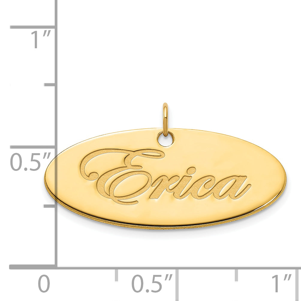 10K Yellow Gold Polished Oval Name Plate