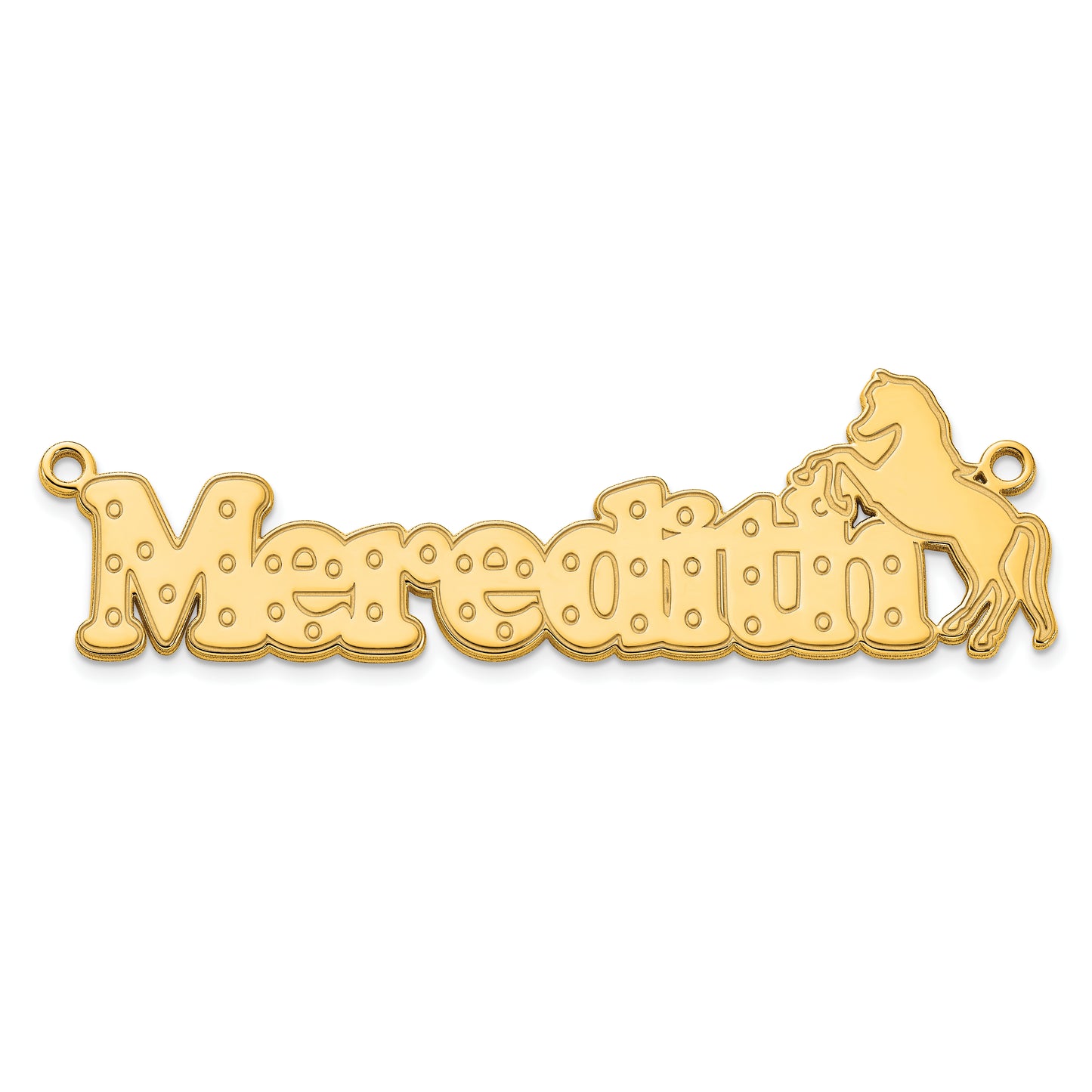 10k Polished Yellow Gold Horse Name Plate