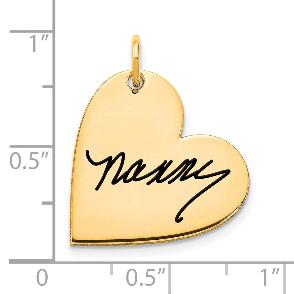 Sterling Silver Gold Plated Signature Heart Charm