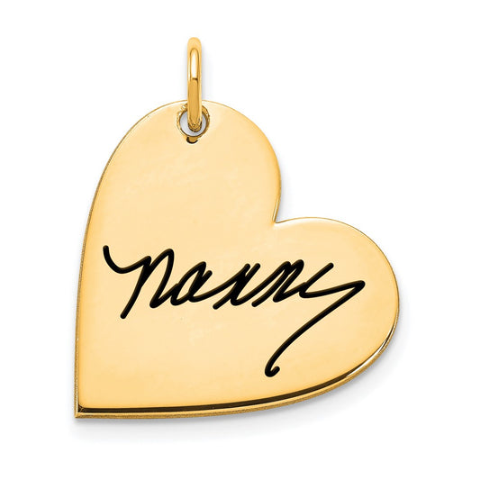 Sterling Silver Gold Plated Signature Heart Charm